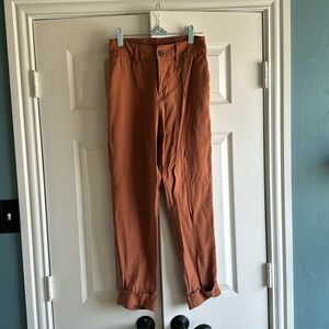 Burnt Orange Straight Leg Trousers